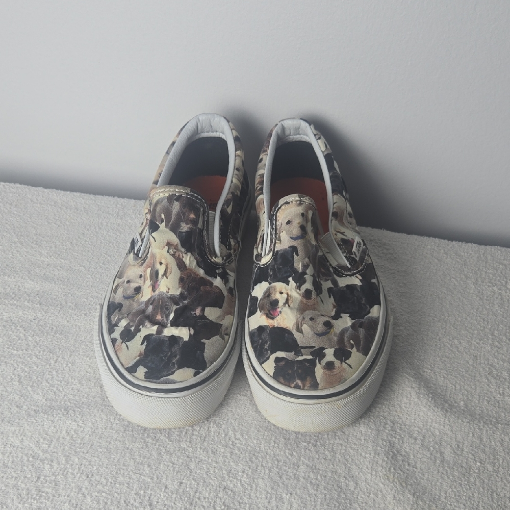 Vans Slip-On Sneakers with Dog Pattern